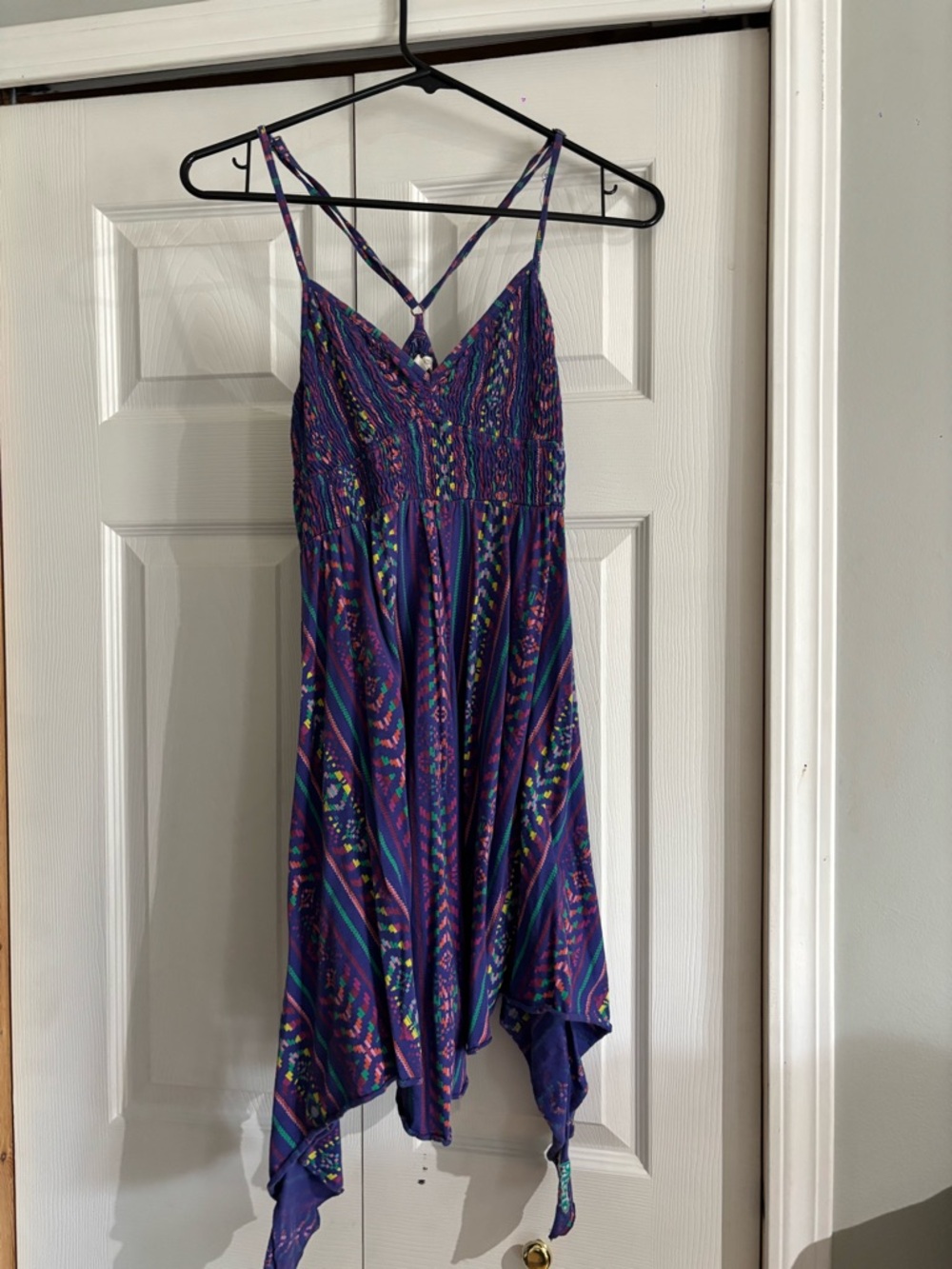 Billabong Purple Multi-Color Striped Mini Dress